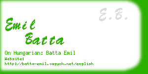 emil batta business card